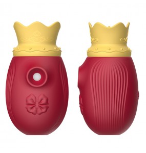 Secwell - Crown Suction With Tongue Licking Vibe (Chargeable - Burgundy)